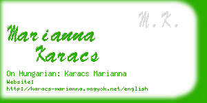 marianna karacs business card